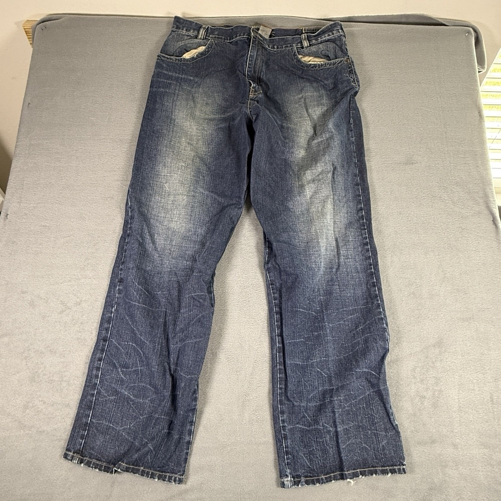 Vtg Sean John Denim Jeans Mens 38 Dark Blue Baggy Wide Skate Skater Rap Y2K